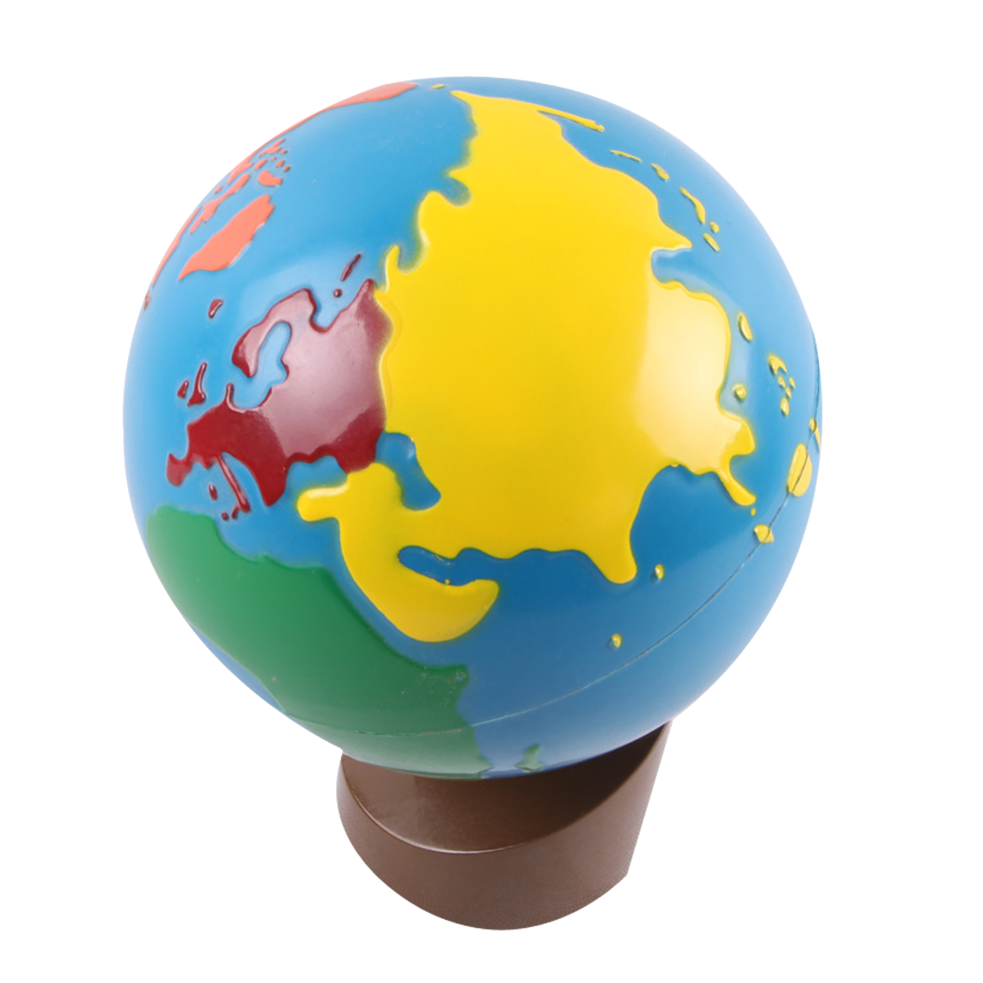 蒙特梭利地理教具－彩色地球儀(Globe-World Parts) | 資優兒童教育集團GC Education Group -  幼兒語文教材、閃卡、益智玩具專門店